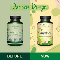 Kudzu Root Capsules Vegavero® | 6000mg (10:1) High Strength Root Extract 8% Isoflavones | NO Additives | 180 Capsules | Plus Avena Sativa & Vitamin C | Alcohol Detox | Menopause Aid | Vegan