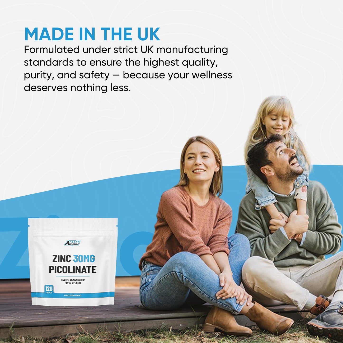 Freak Athletics Zinc 30mg as Picolinate 120 Capsules Made in the UK