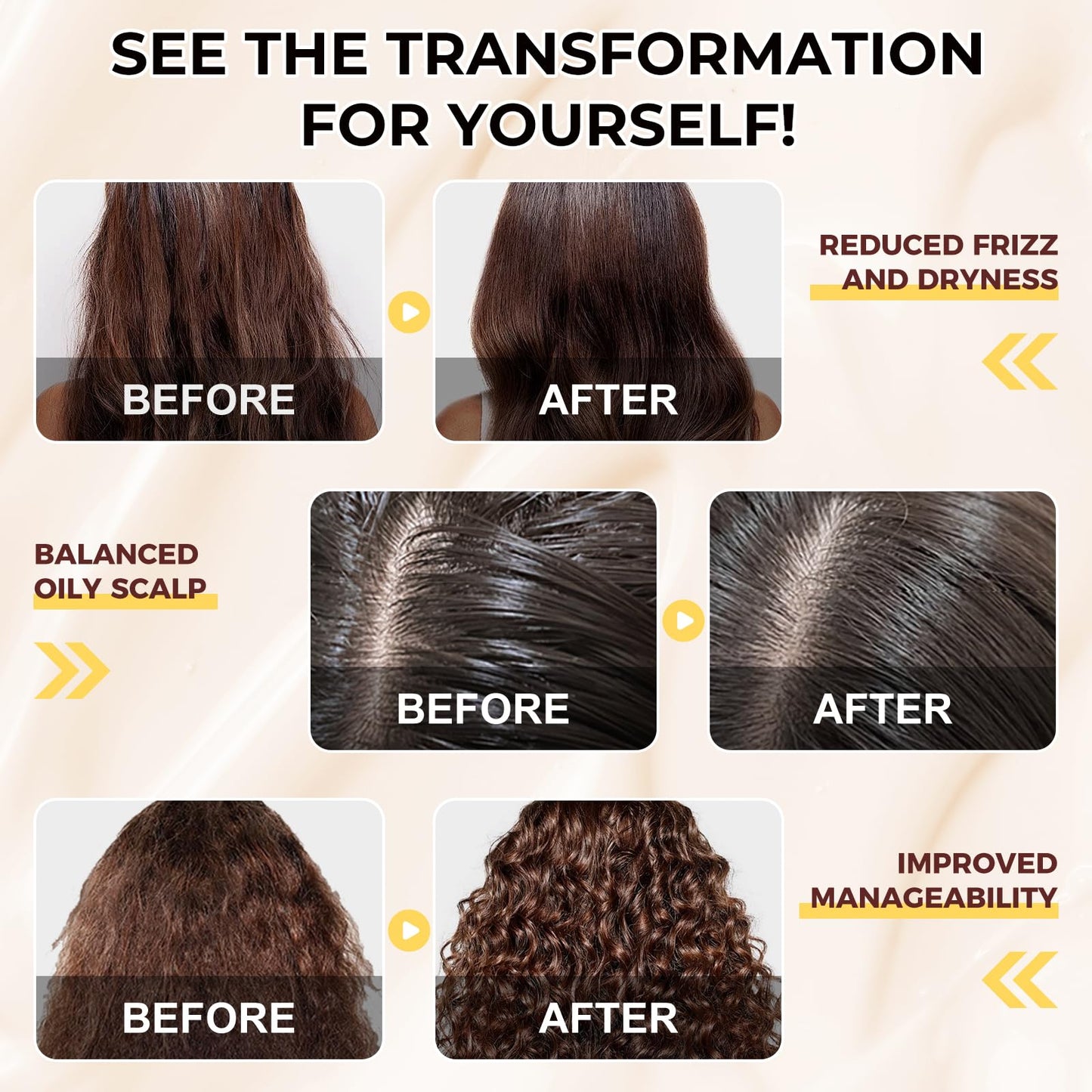 CiAIplw Collagen Hair Mask, Argan Oil Hair Mask Essence for Dry & Damaged Hair, Hydrating, Smooths and Nourishes, Deep Repair Hair Conditioner Mask for All Hair Types, 220ml