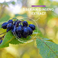Organic Siberian Ginseng 10,000mg - High Strength Eleutherococcus Senticosus 15:1 Extract - No Additives — Non-GMO, Gluten Free, Halal. ֿ120 Vegan Capsules