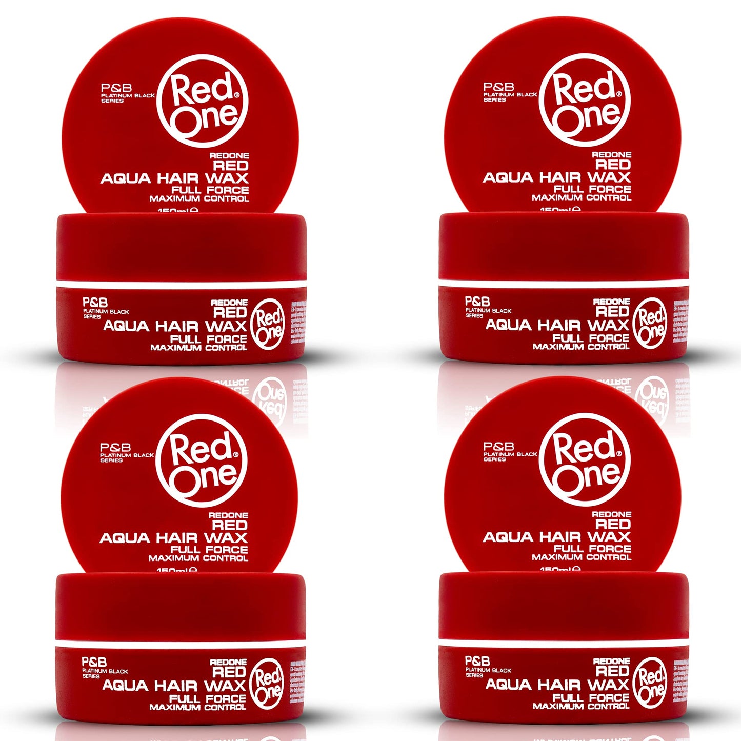 Redone RedOne Hair Styling Aqua Wax Red 4x 150 ml | Edge Control | Hair Gel Wax | Ultra Hold | Strawberry Scent | Men & Women Hair Wax | Maximum Control