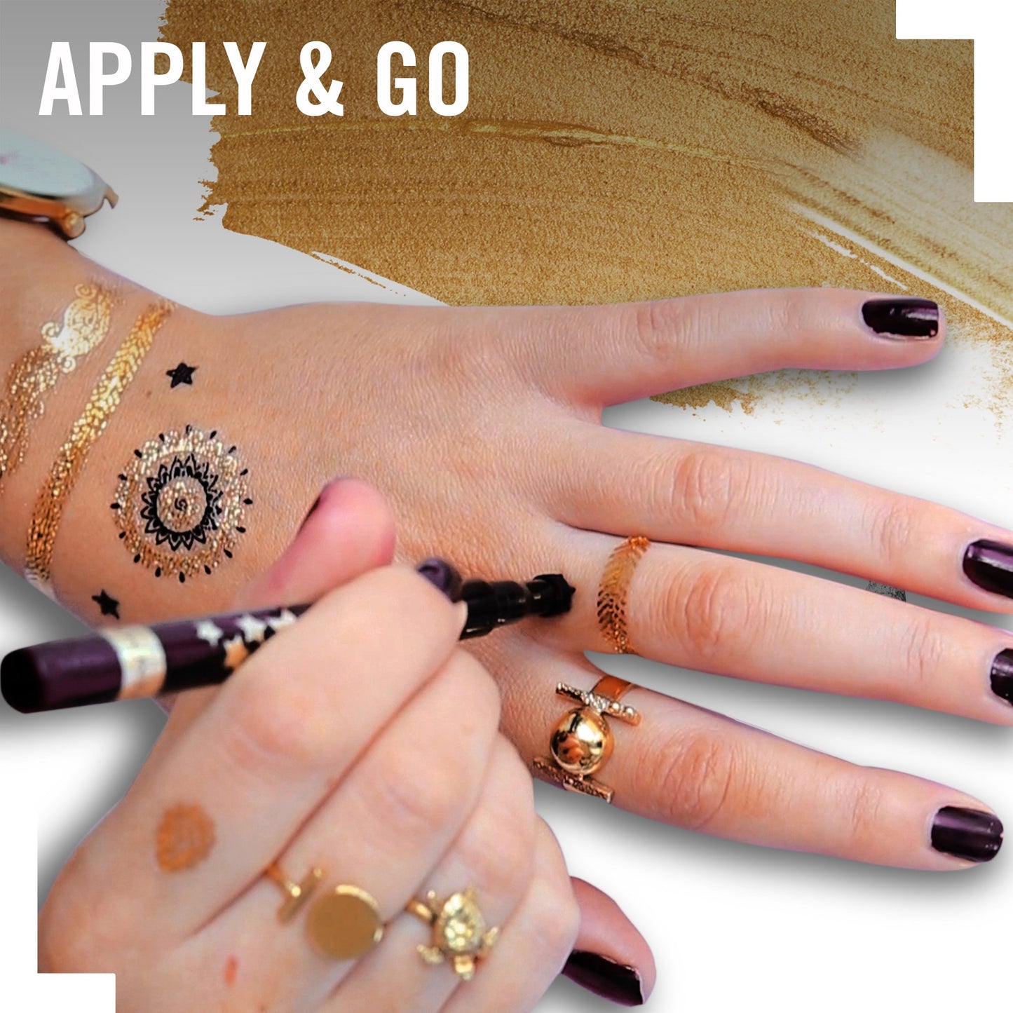 Rimmel London Ink Me Stamp Tattoo, Black Heart, .8 g