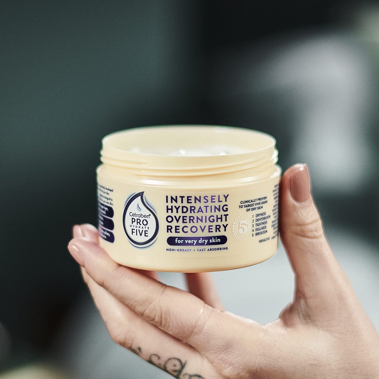 Pro Hydrate Five Body Moisturising Overnight Recovery 150 ml with Ceramides and Vitamin B5, Perfect for Dry Skin, Vegan Friendly, Cruelty Free