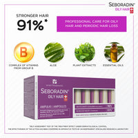 SEBORADIN OILY HAIR Serum Ampoules 14 x 5,5 ml Anti Hair Loss Serum Chronic Hair Loss and Thinning Treatment Natural Extracts and Vitamins Hair & Scalp Treatment Hair Care & Products