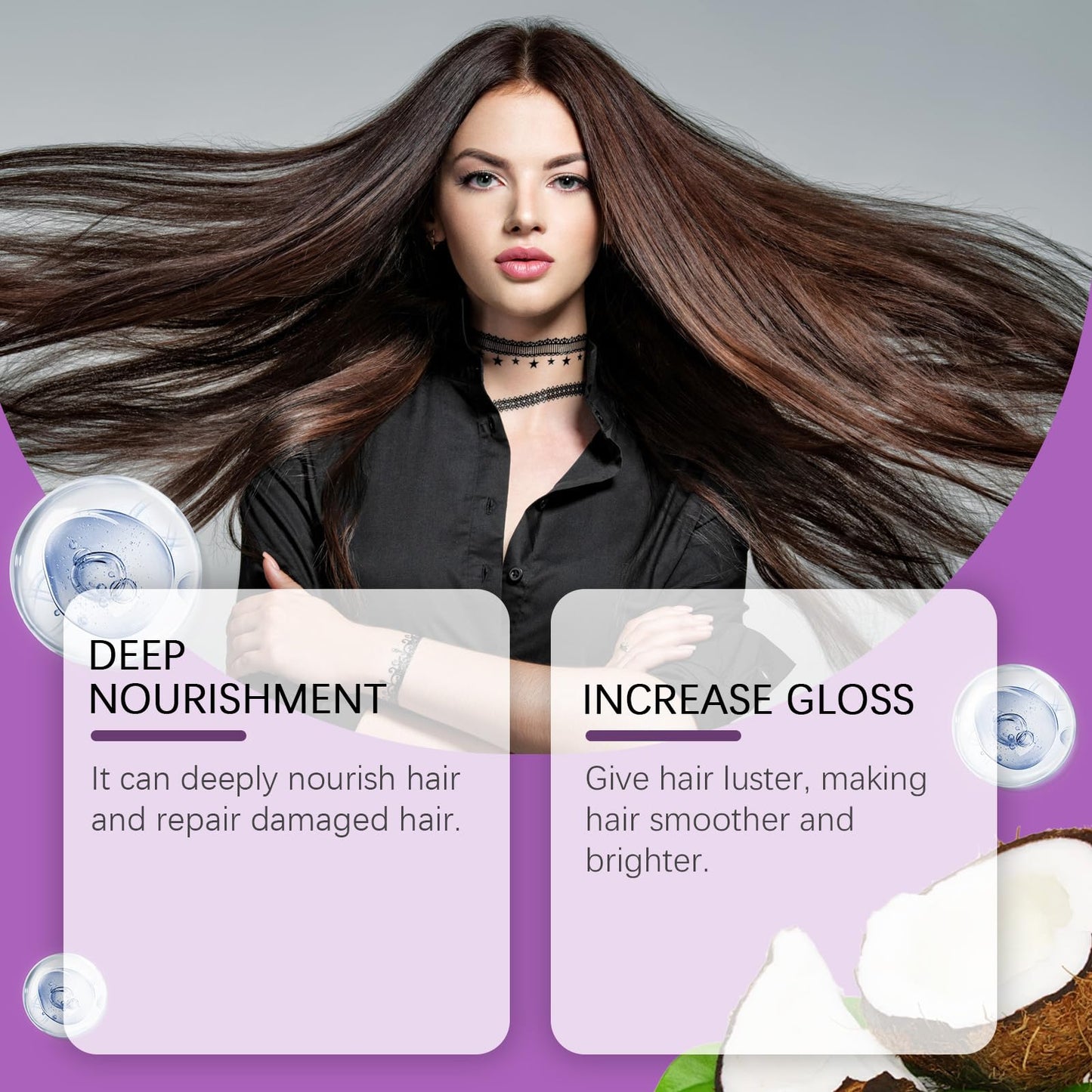 Siyinzu 100G Purple Hair Mask,Hair Repair Moisturizing Conditioner,Deep Conditioning Keratin Hair Mask,Collagen H-air M-ask,H-air Oil M-ask,Add Shine,Cool Tone,Lighten&Soften