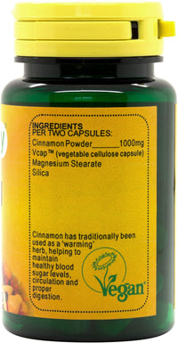 Veganicity Cinnamon 500mg General Health and Well-Being Supplement - 30 Capsules