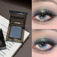 Wormeer Matte Nude Blue-gray Eyeshadow - High Pigment, Intense Monochrome Buxom Eyeshadow for Easy Makeup Application - Longwear, Waterproof, Blendable Pressed Powder Single Shadow - 24 Hour Wear