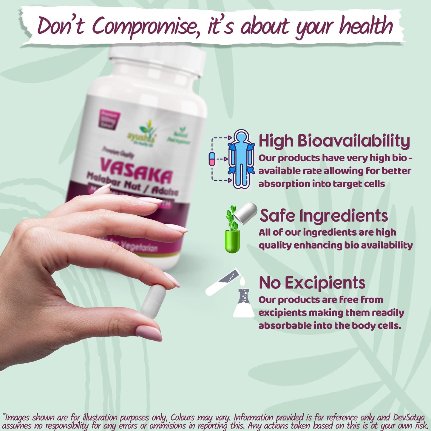 Ayushya Vasaka (Adulsa) Capsule, 60 Capsules, Natural