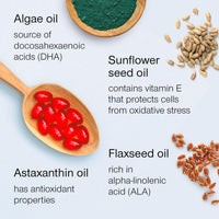 Vegan Omega 3 Capsules - High Strength DHA from Algae Oil 500mg - Algae Omega 3 Vegan with Flaxseed Oil, Astaxanthin, Vitamin E - 60 Easy to Swallow Softgel Tablets - Sustainable Vegetarian Supplement
