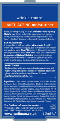 Vitabiotics Wellman Anti-Ageing Moisturiser - 50 ml