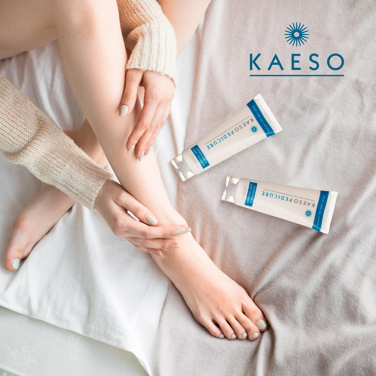 Kaeso Mandarin & Mint Foot & Leg Lotion 250ml – Cooling & Hydrating Foot and Leg Moisturiser – Refreshing & Soothing Foot Care – Professional Skincare
