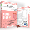 Tresible Trèsible Nutra Digest Probiotics for Women Gut Health (Pack of 3) - Veg Probiotic for Flat Belly & Bloat Control, Women's Probiotics, Multistrain Digestive Enzymes with Probiotics, 12 Weeks Supply
