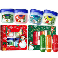 SHEBEEDO Christmas Lip Balm Set,Mini Lip Sleeping Mask Set+Lip Balm Set,Day And Night Repair For Chapped Cracked Dry Lips,Moisturizing Lip Mask Multipack,Natural Bright,Reduce Lip Lines&Wrinkle,Gifts For Women