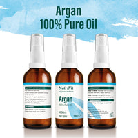NutraVit - Moroccan Argan Oil | 100% Pure Argan Oil (Argania spinosa) - 50ml - Argan Oil For Hair, Skin, Face & Nails - From Morocco - Virgin, Cold Pressed, Deodorised, Hexane-Free & Vegan