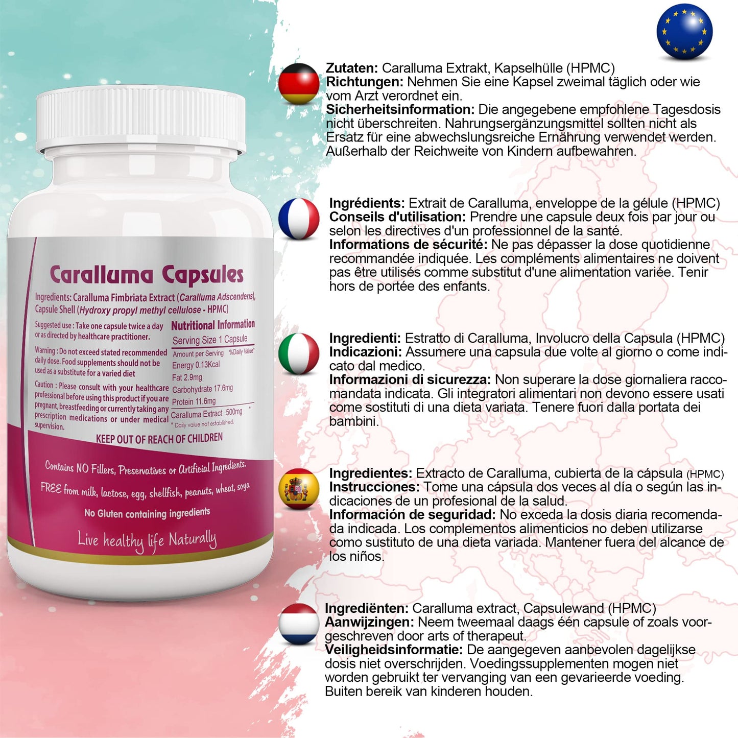 Ayushya Caralluma Fimbriata Capsule, Natural, 60 Count (Pack of 1)