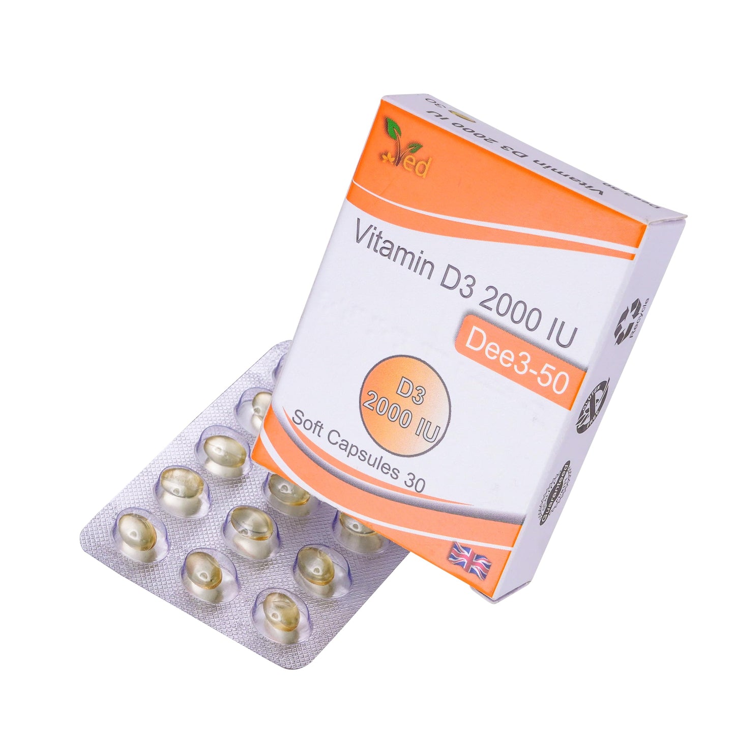 VED VITAMIN D3 2000 IU SOFTGEL CAPSULE | 30 Days supply