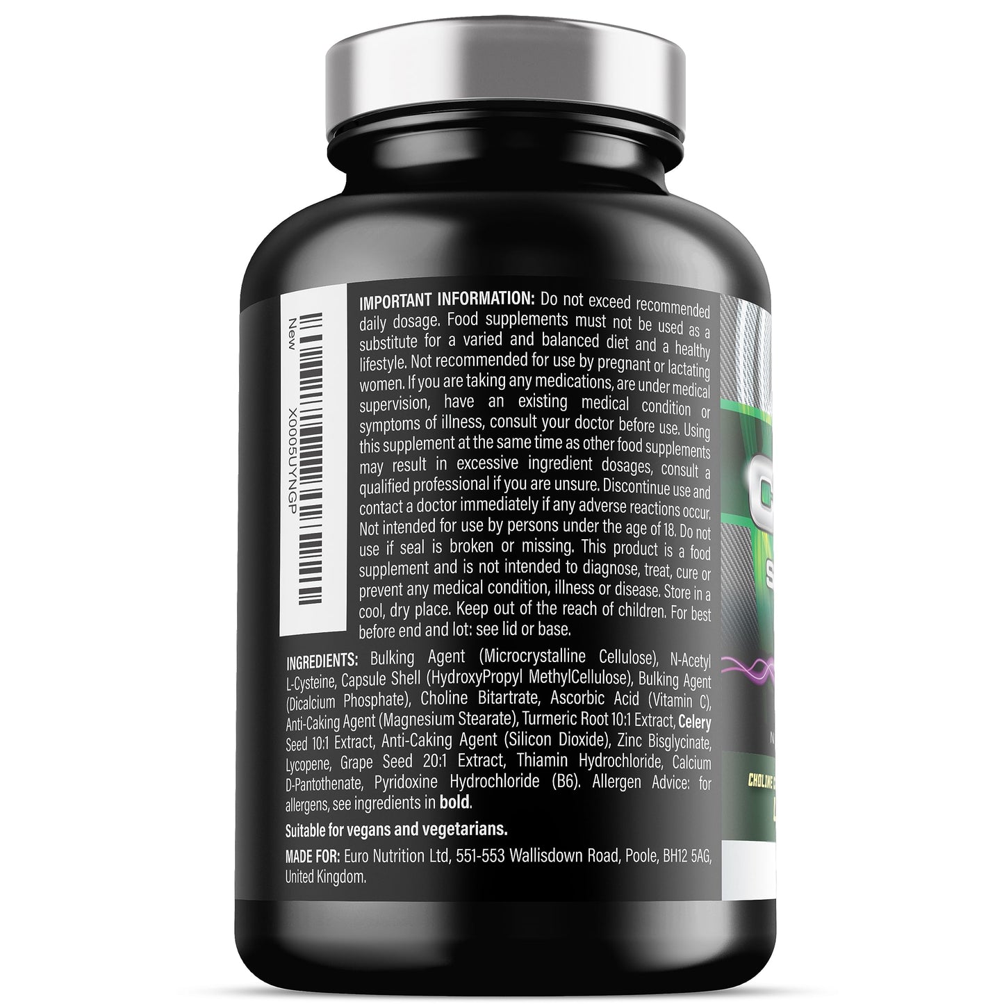 Iron Labs Nutrition Cycle Support Supplement - NAC, Hawthorn, and with Choline for Normal Liver Function (360 Count)