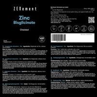 Zinc, 25mg (Bisglycinate), 400 Tablets | Chelated | Antioxidant, Supports The Immune System, Skin, Hair and Eyesight | Vegan | Zenement
