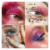 KYDA Body Glitter Stick, Chunky Glitter Gel for Face Body Hair, Sparkling Holographic Mermaid Sequins Paint, Waterproof Multiuse Makeup Glitter Gel, Silver