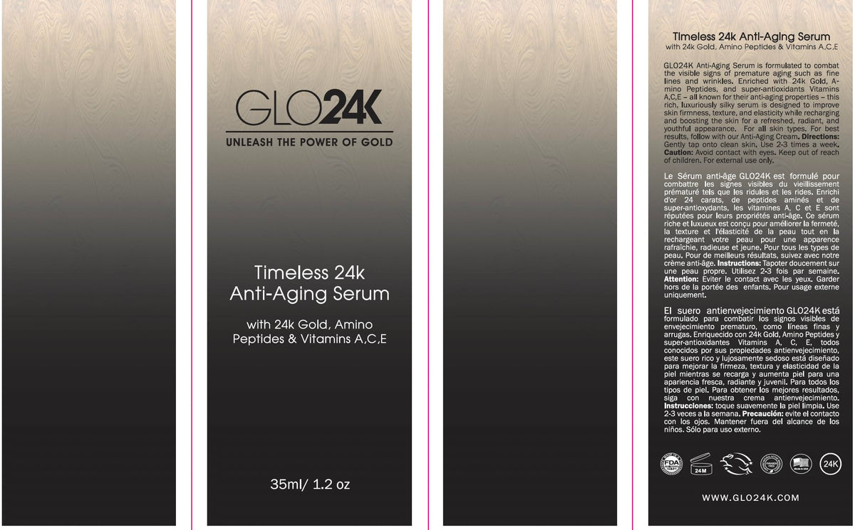 GLO24K UNLEASH THE POWER OF GOLD GLO24K 24k Gold Anti-Aging Serum with Vitamins C and E