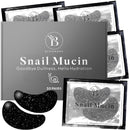 BLOOMORA Under Eye Gel Patches - Snail Mucin Under Eye Patches for Puffy Eyes & Dark Circles - Hyaluronic Acid + Collagen Gel Pads for Reducing Appearance of Puffiness & Hydration - 30 Pairs
