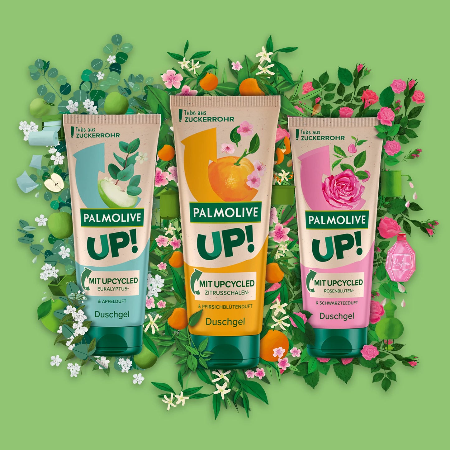 Palmolive UP! Eucalyptus and Apple Shower Gel 200 ml with Upcycled Eucalyptus Scent Sustainable