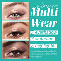 KIMUSE 6PCS Shimmer Cream Eyeshadow Stick,Brightener Eyeshadow Pencil Crayon,Waterproof Eye Shadow Stick Sets with Crease-proof, Smudge-proof and Long Lasting Eye Shadow Make Up