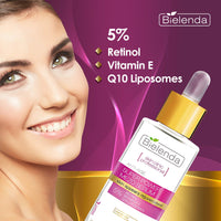 Bielenda Skin Clinic - Face Serum - Reduces Wrinkles Improves Firmness, Elasticity, Smoothes And Revitalizes Skin Cells - Skin Clinic Professional Face Serum With Retinol And Q10-30 ml