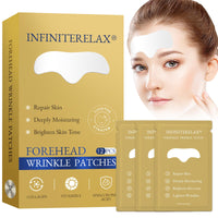 InfiniteRelax Forehead Wrinkle Patches For Anti-wrinkle, Anti Aging Facial Mask For Women Face Lift - with Aloe, Collagen, Vitamin E Overnight Sleep Tape For Wrinkles 12 Pcs