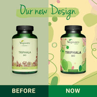 Pure Triphala Powder Organic Vegavero® 1300mg | 180 Capsules (3 Month Supply) | NO Additives, Lab-Tested | Ayurveda Products | Gut Health Supplements & Immune System Booster | Vegan