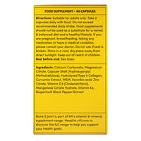 VITL Vitl Bone & Joint Supplement - 60 Capsules - with Calcium, Manganese, Hydrolysed Type II Collagen & Turmeric - Maintenance for Joints, Bones & Cartilage - Support Mobility & Flexibility