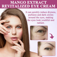 GMHLLES Mango Revitalize Eye Cream,Mango Activating And Firming Eyecream Ffirming Eyelift Serum Moisturizing Wrinkles Eyecreams Repair Dark Circles and Eye Bags (2PCS )