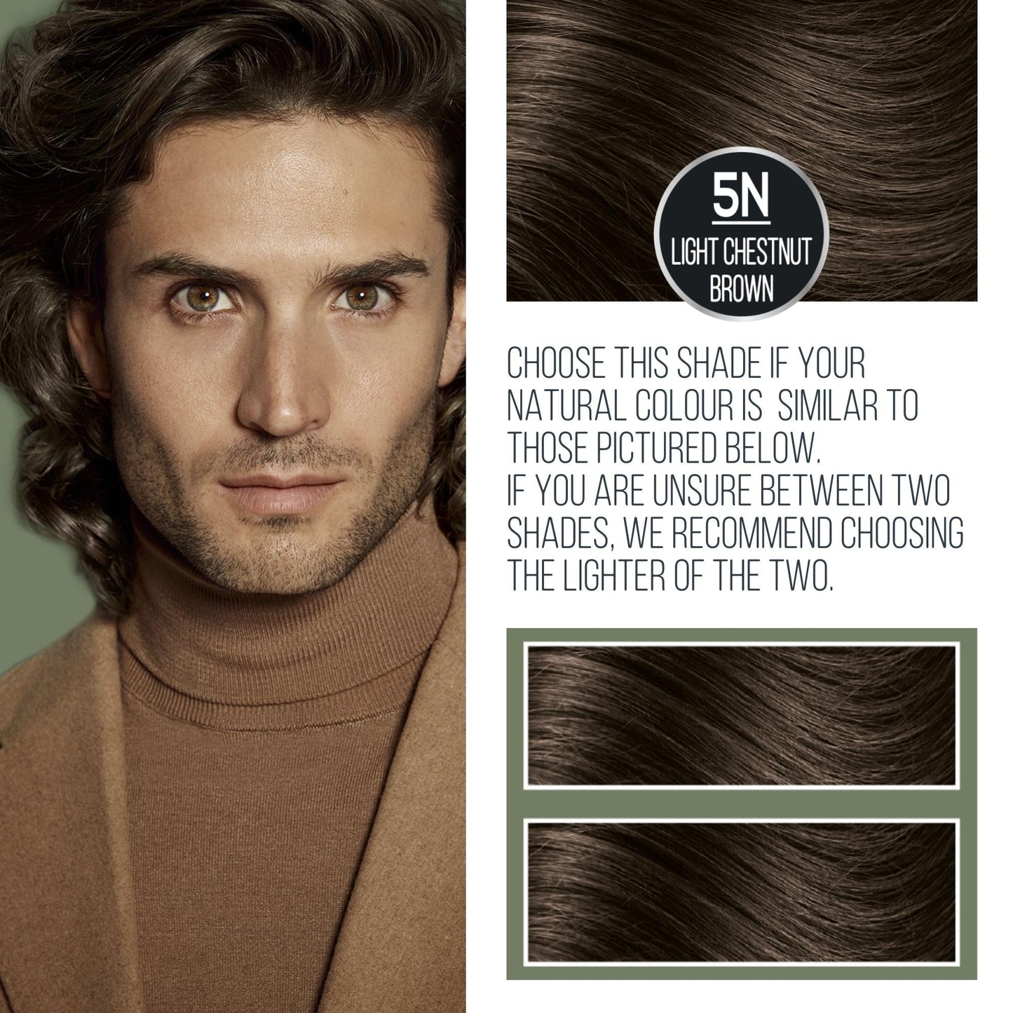 Naturtint Men Permanent Hair Colour Gel 4N Natural Chestnut for Hair Beard and Moustache. Ammonia Free, up to 100% Grey Coverage, Natural Looking Long Lasting Results