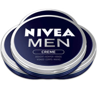 Nivea Men Creme Pack of 4 (4 x 75 ml), Intensive Everyday Face, Body and Hand Cream with Vitamin E, A Moisturising Cream for The Whole Body