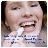 NIVEA Pearly Shine Lip Balm (4.8g), Lip Balm with Shea Butter, Natural Oils and Vitamins, Provides 24h Moisture and a Glamorous Shiny Touch, Nourishing Lip Care