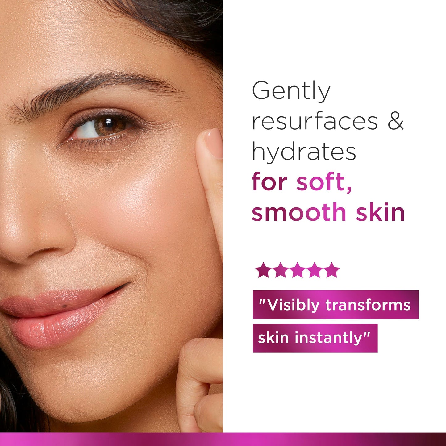 Simple Smoothing Gel Face Cleanser Suitable For Even The Most Sensitive Skin Gel Cleanser With 5% Lactic Acid and Hyaluronic Acid 240 ml