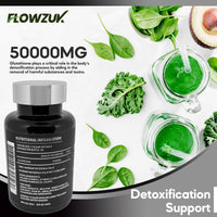 FLOWZUK Glutathione Supplements Ultra High Strength 60 Easy to Swallow softgels with Added Vitamin C and Collagen