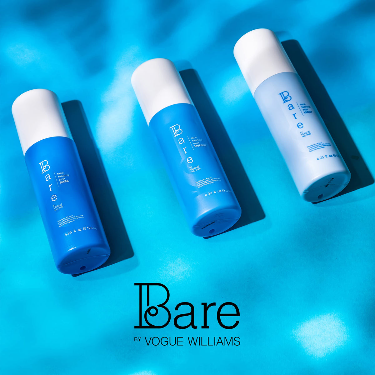 Bare by VogueFake Tan - Self Tan Face Mist, Spray Tan Solution - Light Tan for a Natural Glow on Face & Body - Easy Application Face Tan Mist