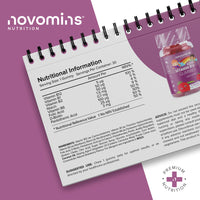 Kids Vitamin B12 Gummies - Energy & Metabolism Support Supplement - 30 Chewable Childrens B Complex Supplements – Vegan, Non-GMO - Enriched with Vitamin C, B1, B2, B6, Biotin - Made by Novomins