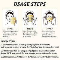 10 x 24K Gold Bio Collagen Face Mask Crystal Gold Powder Gel Facial Masks Anti Ageing Hydrating Moisturizing Brightening Skincare for All Skin Types
