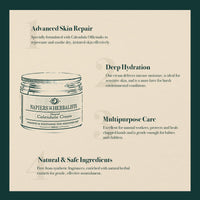 Napiers Calendula Flower Skin Cream - Natural & Gentle Moisturiser for Face and Body - Soothes Dry, Irritated Skin - 100ml