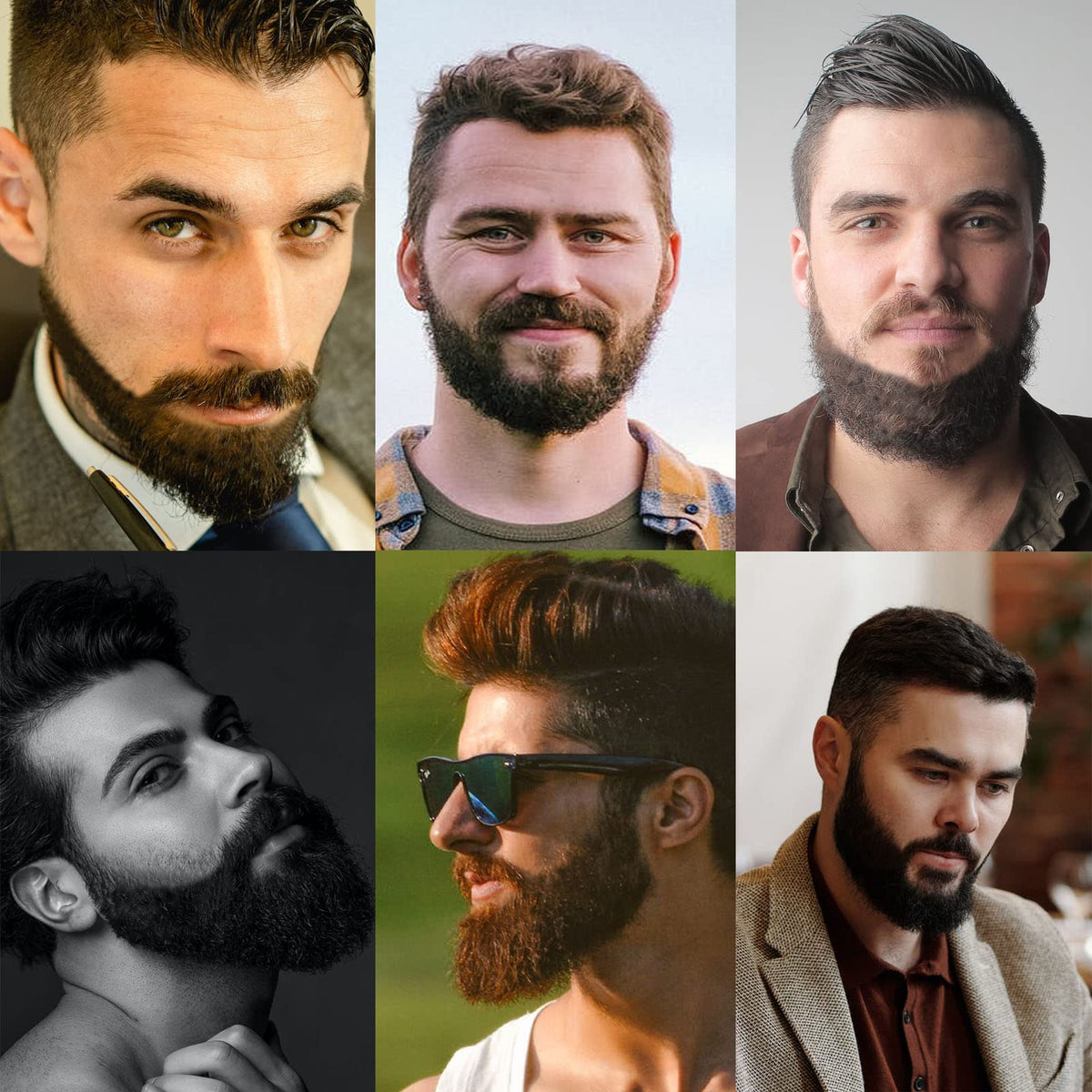 Prreal 2Pcs Black Beard Pen, Natural Beard Filler For men, Waterproof & Sweatproof Beard Pencil, Long-Lasting Beard Filling Pen To Fill, Define & Sharpen Hair, Beard & eyebrow Colour#Black