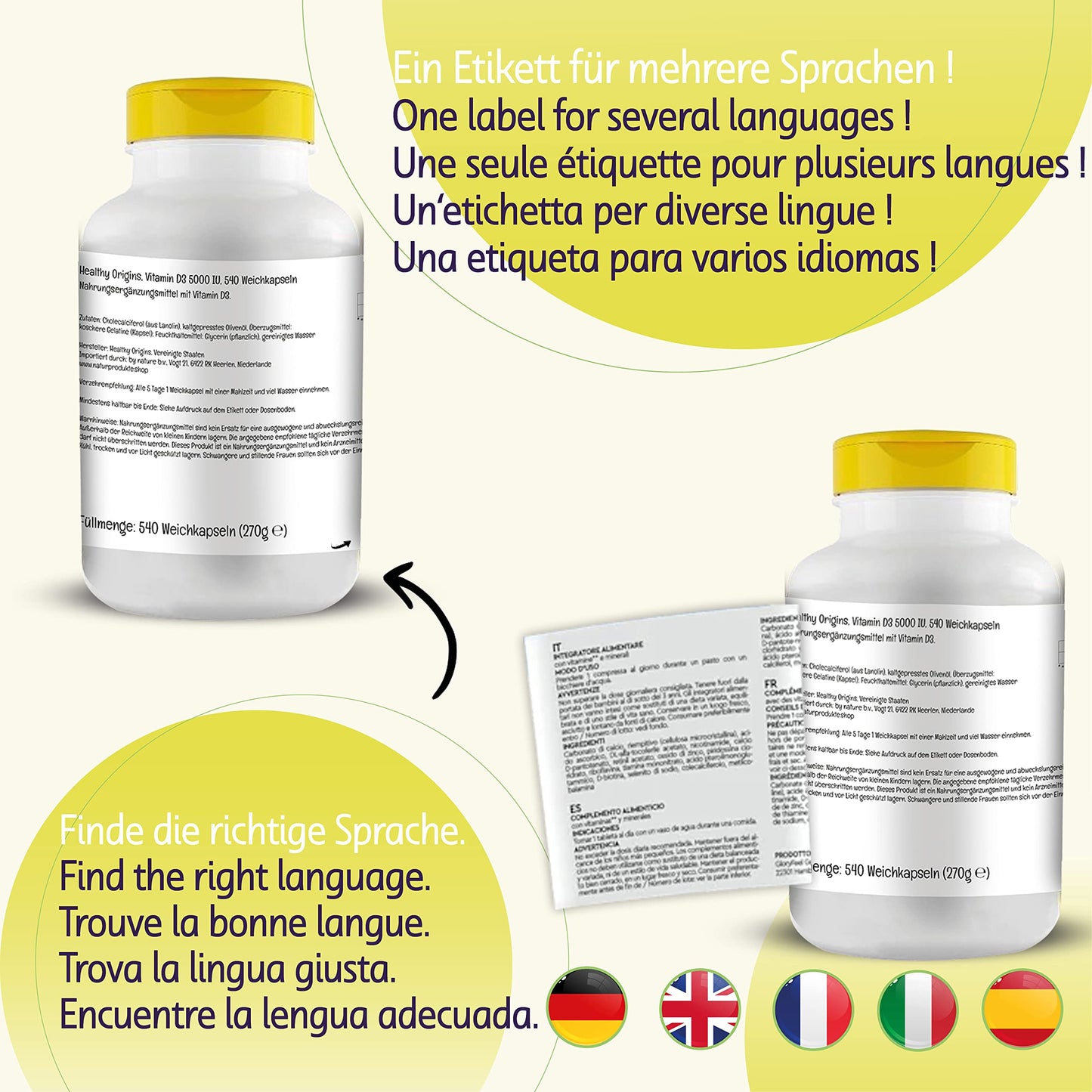 Healthy Origins, Vitamin D3, 10,000 IU, 360 Softgels, Lab Tested, Gluten Free, Soy Free, Non-GMO