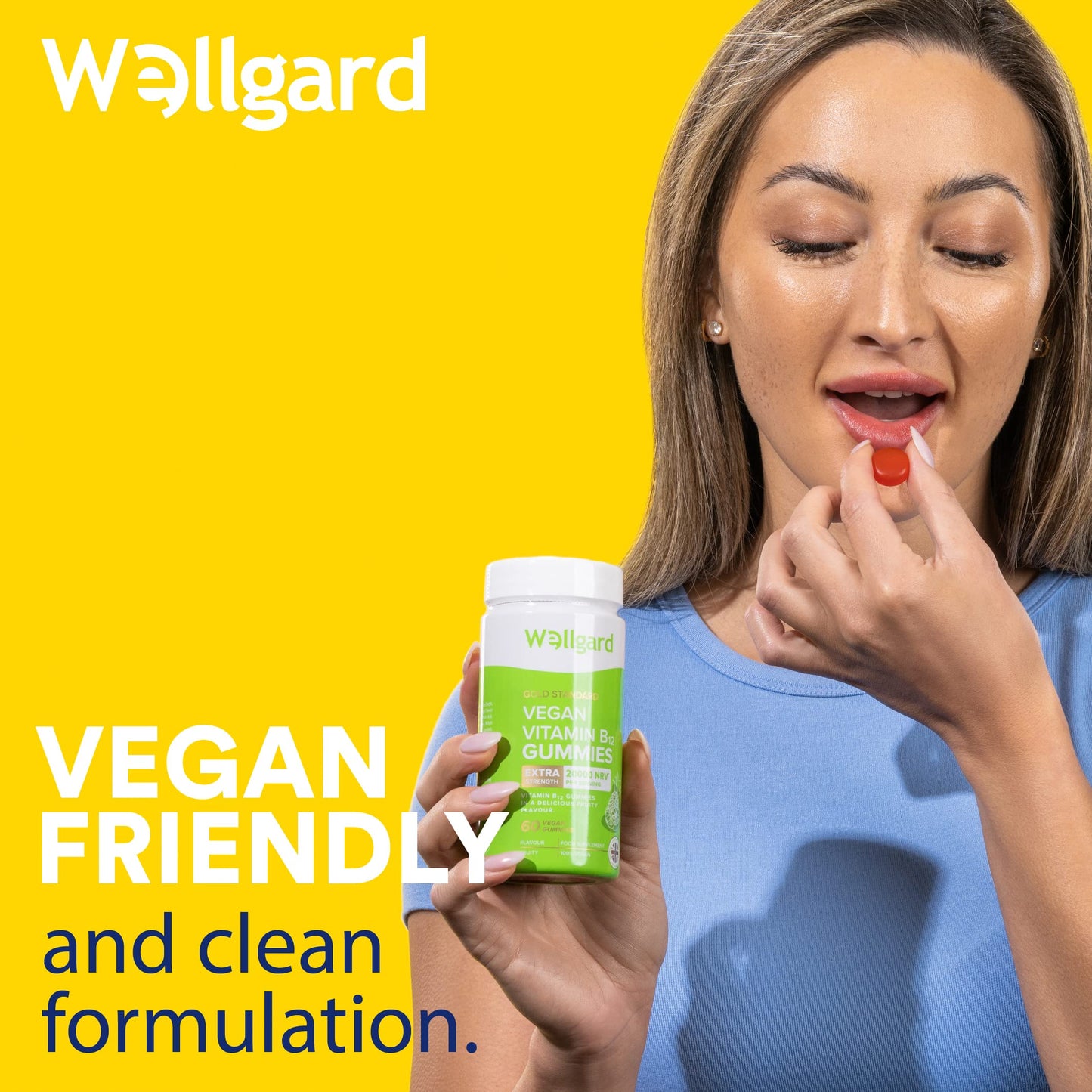 Wellgard Vegan Vitamin B12 Gummies – High Strength B12 Supplement for Energy & Immunity, UK Formulated B12 Gummies