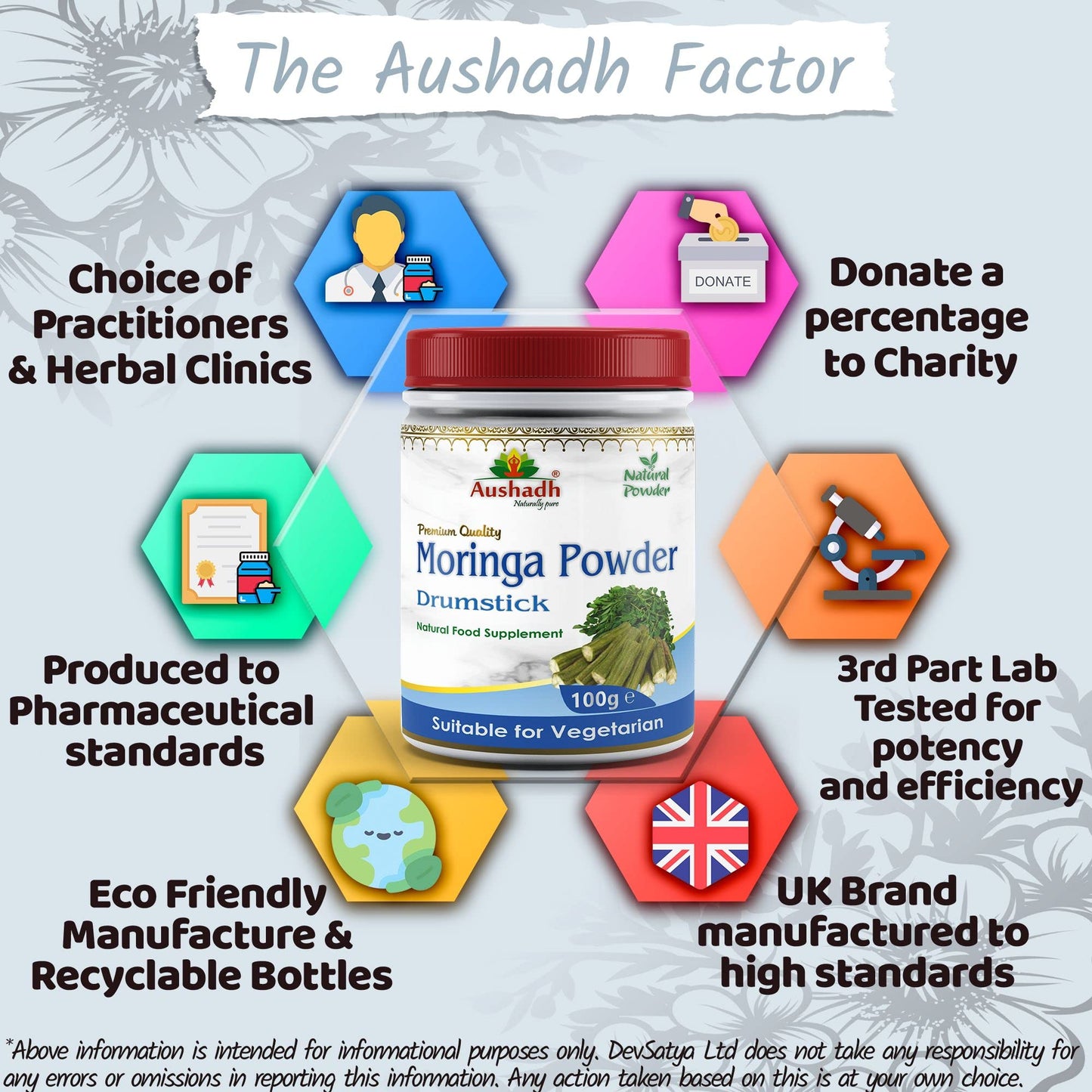 Aushadh Moringa Oleifera (Drumstick) Powder