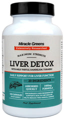 Macro Greens Liver Detox and Repair - High Strength with 20 Effective Ingredients | Boosted with Dandelion, Turmeric, Amino Acids, Vitamins and More | 120 Capsules - 60 Day Supply