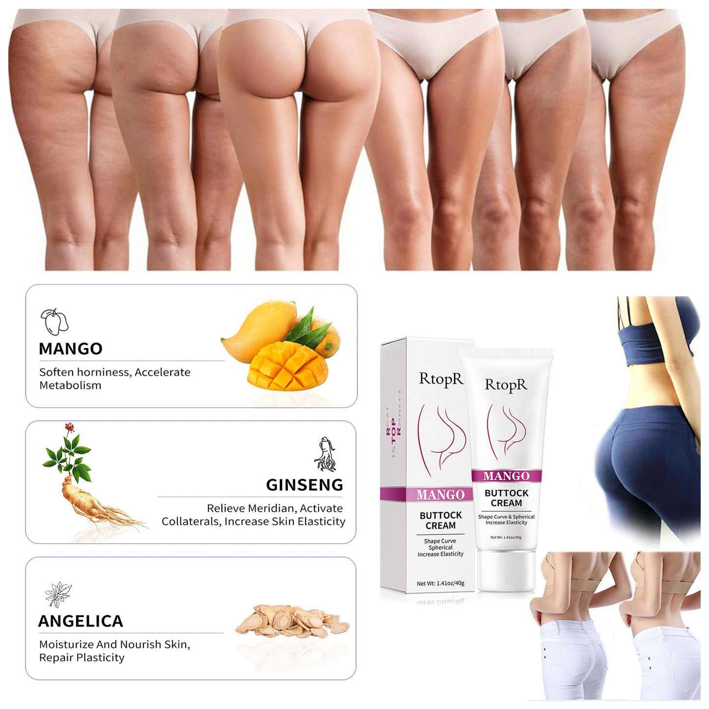 1PC Sexy Hip Buttock Enlargement Cream Lift Up Buttock Enhancement Massage Cream Hip Lift Up Butt Firm Skin Enlargement