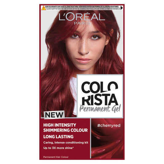 L'Oréal Paris Colorista Permanent Gel Hair Dye, Long-Lasting and Vibrant At-Home Hair Colour, High-Intensity Hues with Up to 3x More Shine, Colour: Cherry Red