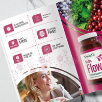 NUTRAFLOW - UTI Vitamin | Urinary Infection Vitamin - 30 Tablets | Ease Discomfort Within The Urinary Tract - Includes Cranberry, Juniper Berries, Acerola & Vitamin C - by NutraVit