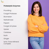 Ved Systemic Proteolytic Enzymes Complex, Mixed Enzyme Formula with Ginger 5 mg & Ionic Trade Minerals 15 mg 90 Capsule(3 Months Supply)